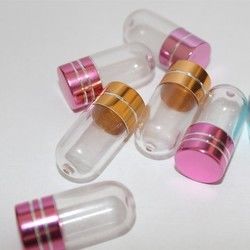 15mm PS زجاجة بلاستيكية واضحة حبوب منع الحمل حاوية كبسولة واحدة